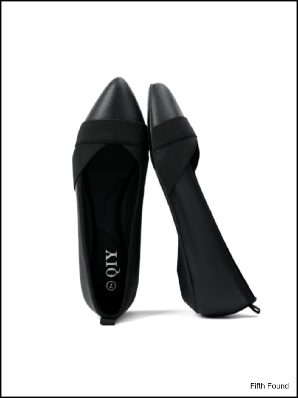 Pointed Toe Slip On Faux Leather Flats Comfortable Dress Shoes